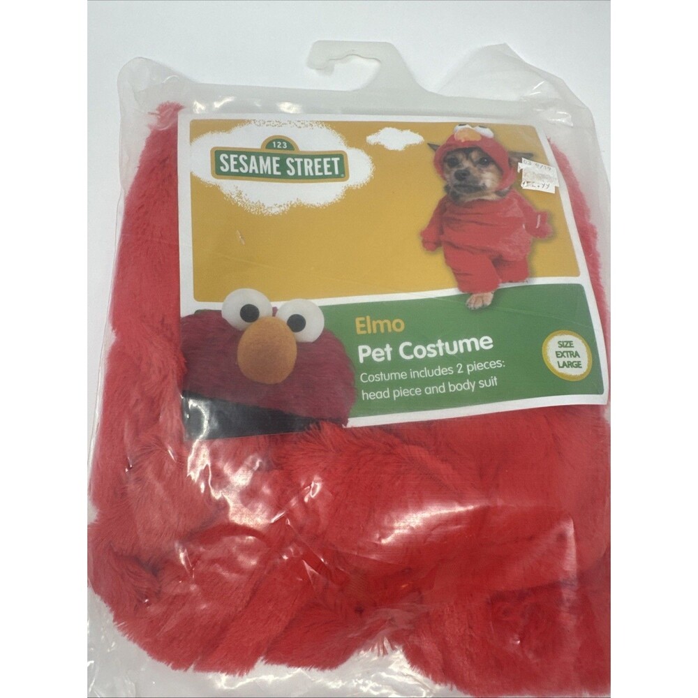 Pet Krewe Sesame Street Elmo Pet Dog Costume EXTRA LARGE XL NEW cat 2 piece